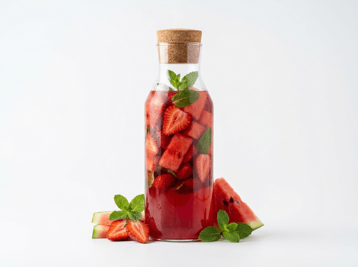Strawberry and watermelon infused water